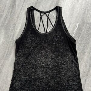 Distressed tank with stylish decorative racerback straps size medium